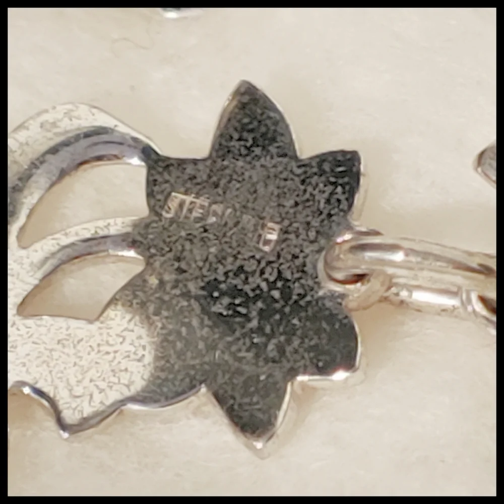 Vintage Sterling Bracelet and Earring Set - Picture 7 of 9